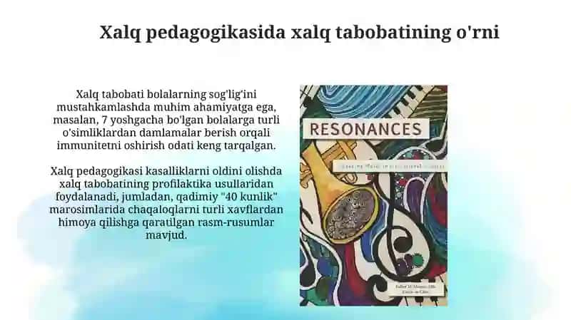 Xalq pedagogikasida xalq tabobati masalalari 4