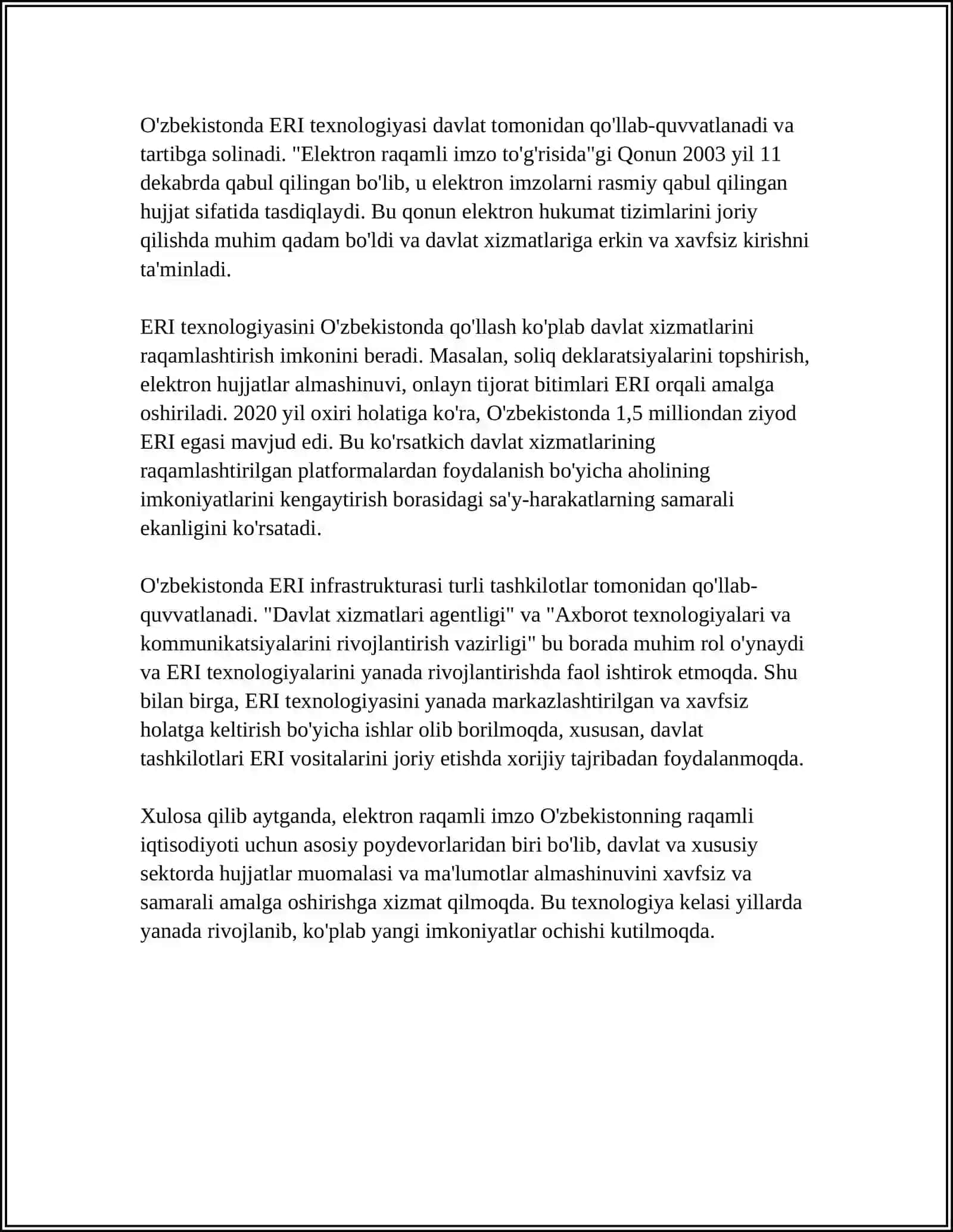 ELEKTRON RAQAMLI IMZO VA UNDAN FOYDALANISH TEXNOLOGIYALARI 4