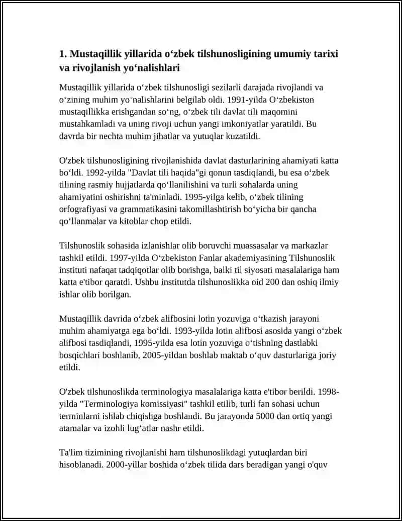 MUSTAQILLIK YILLARIDA O'ZBEK TILSHUNOSLIGI TARAQQIYOTI 4