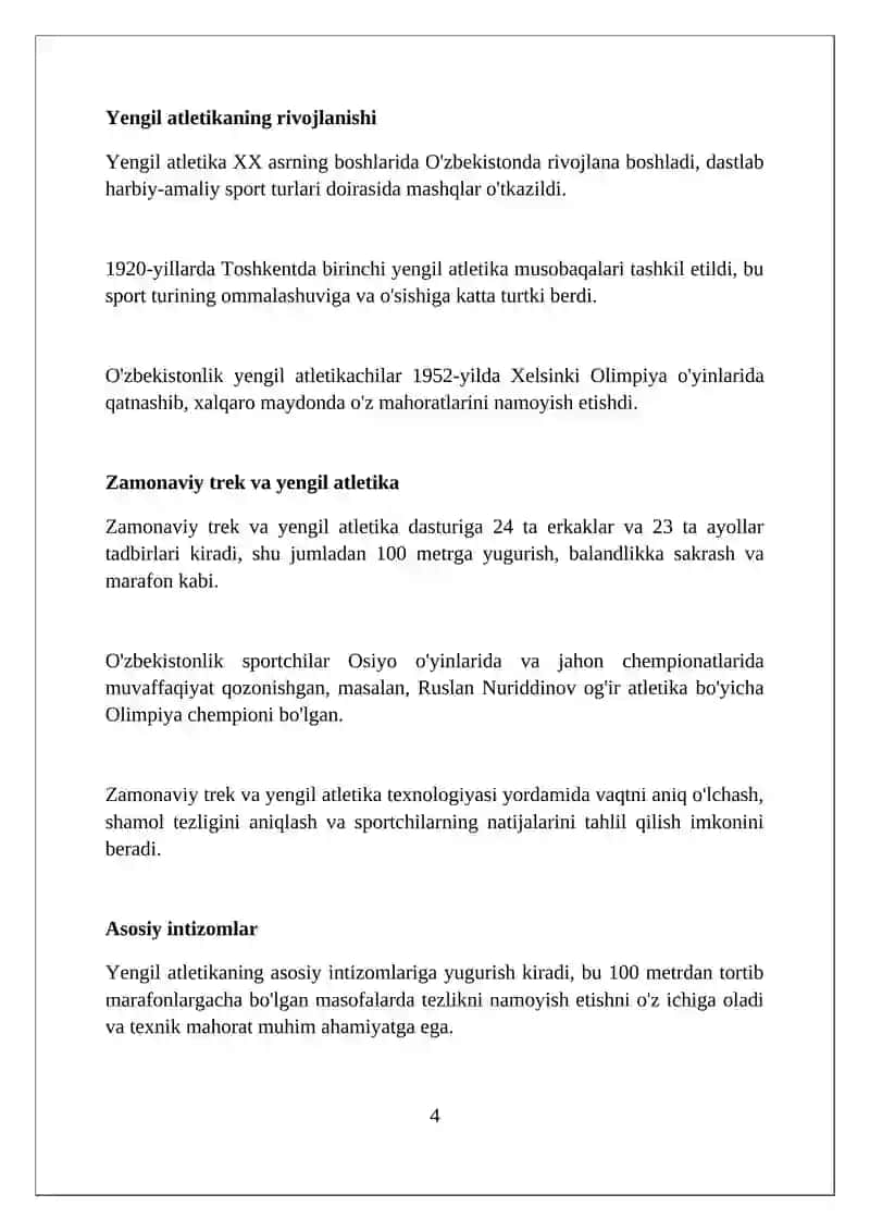 Yengil atletika sport turining kelib chiqishi 4
