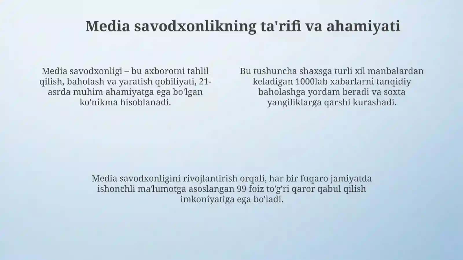 Media savodxonlik asoslarining shakllantirilishi 4