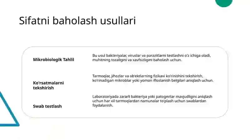 Ifloslanishni sanitar baholash 4