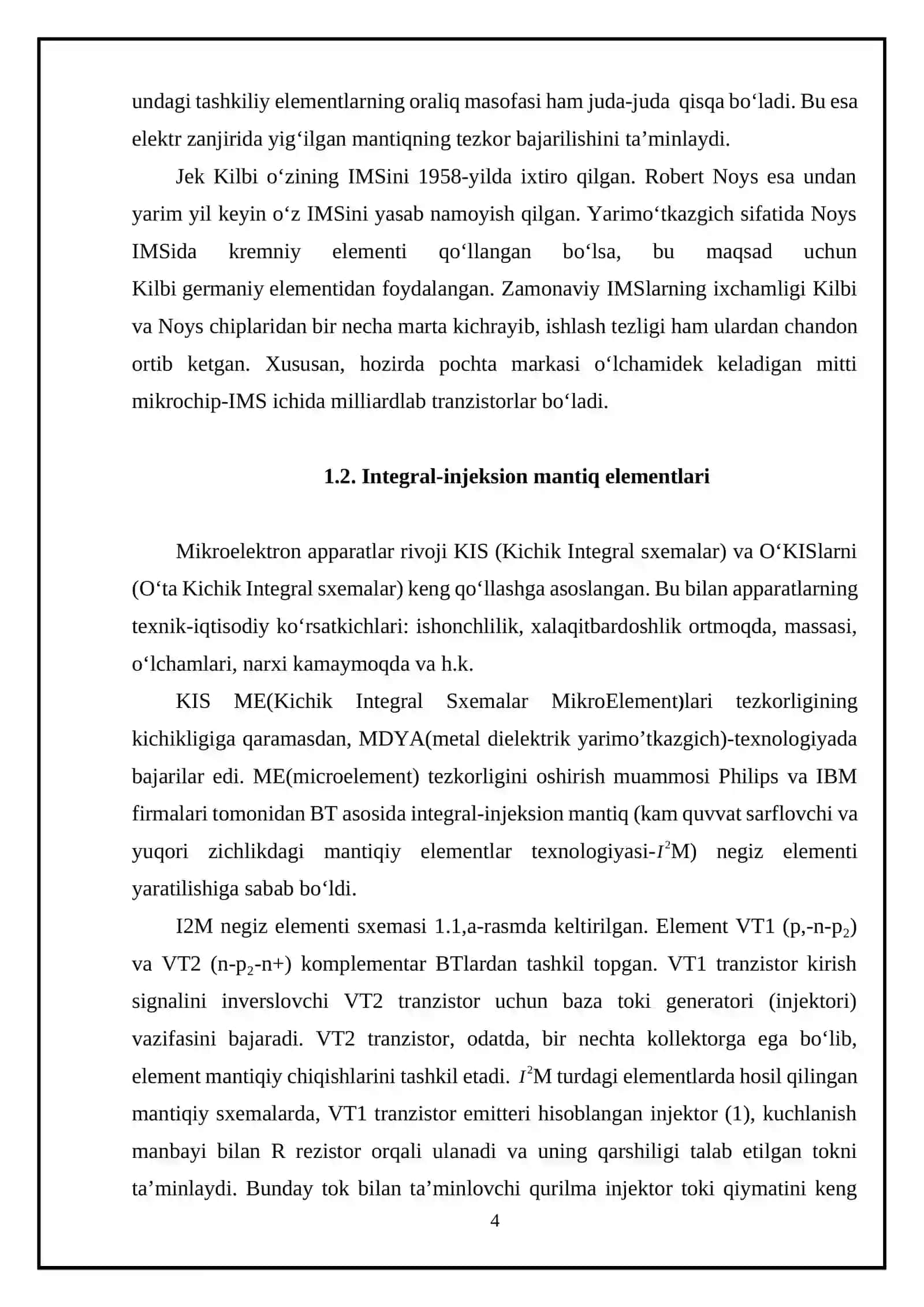 Dasturlanadigan integral mantiqiy sxemalar negizida raqamli qurilmalarini loyihalashning tizimli bosqichlari 4