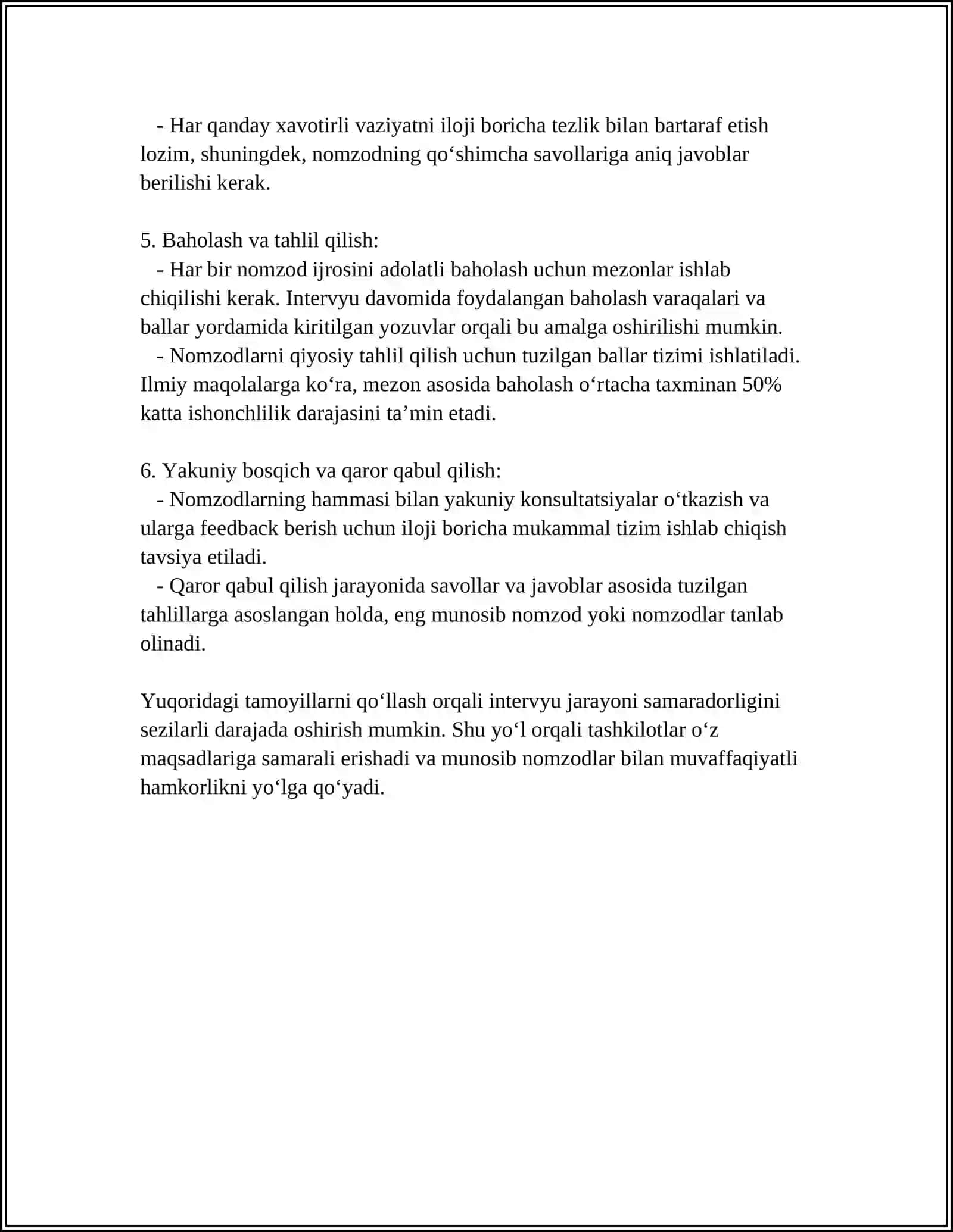 PSIXOLOGIK XIZMATDA INTERVYU VA SUHBAT METO‘DIKASIDAN FOYDALANISH 4