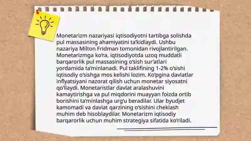 Klassik iqtisodiyot maktabga muqobil gʻoyalarining mohiyati 4