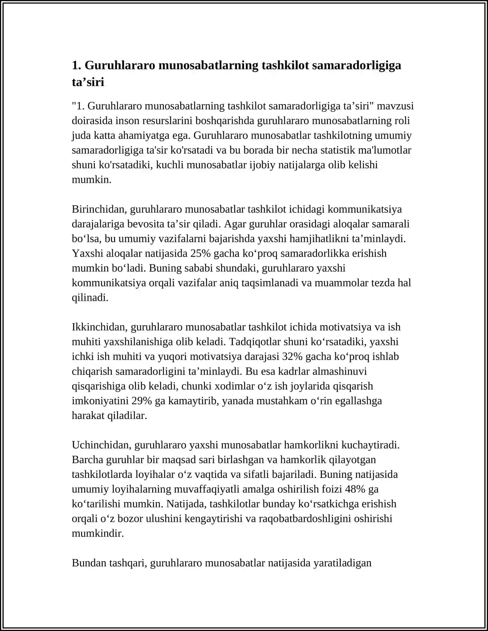 INSON RESURSLARINI BOSHQARISHDA GURUHLARARO MUNOSABATLAR 4