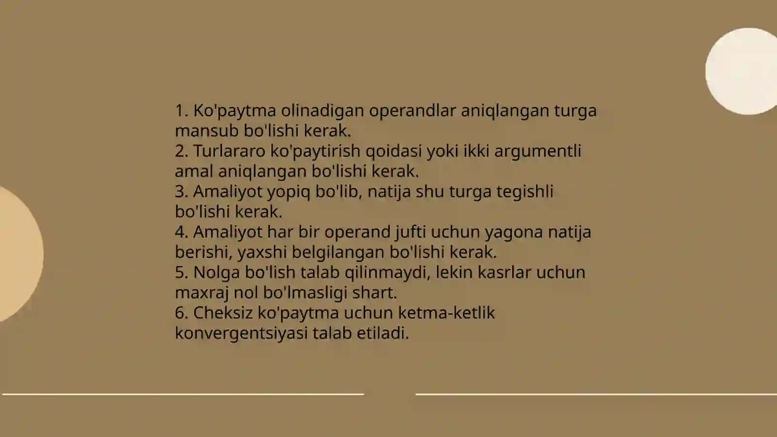 Ko'paytma (Mavjudligi va yagonaligi) 4