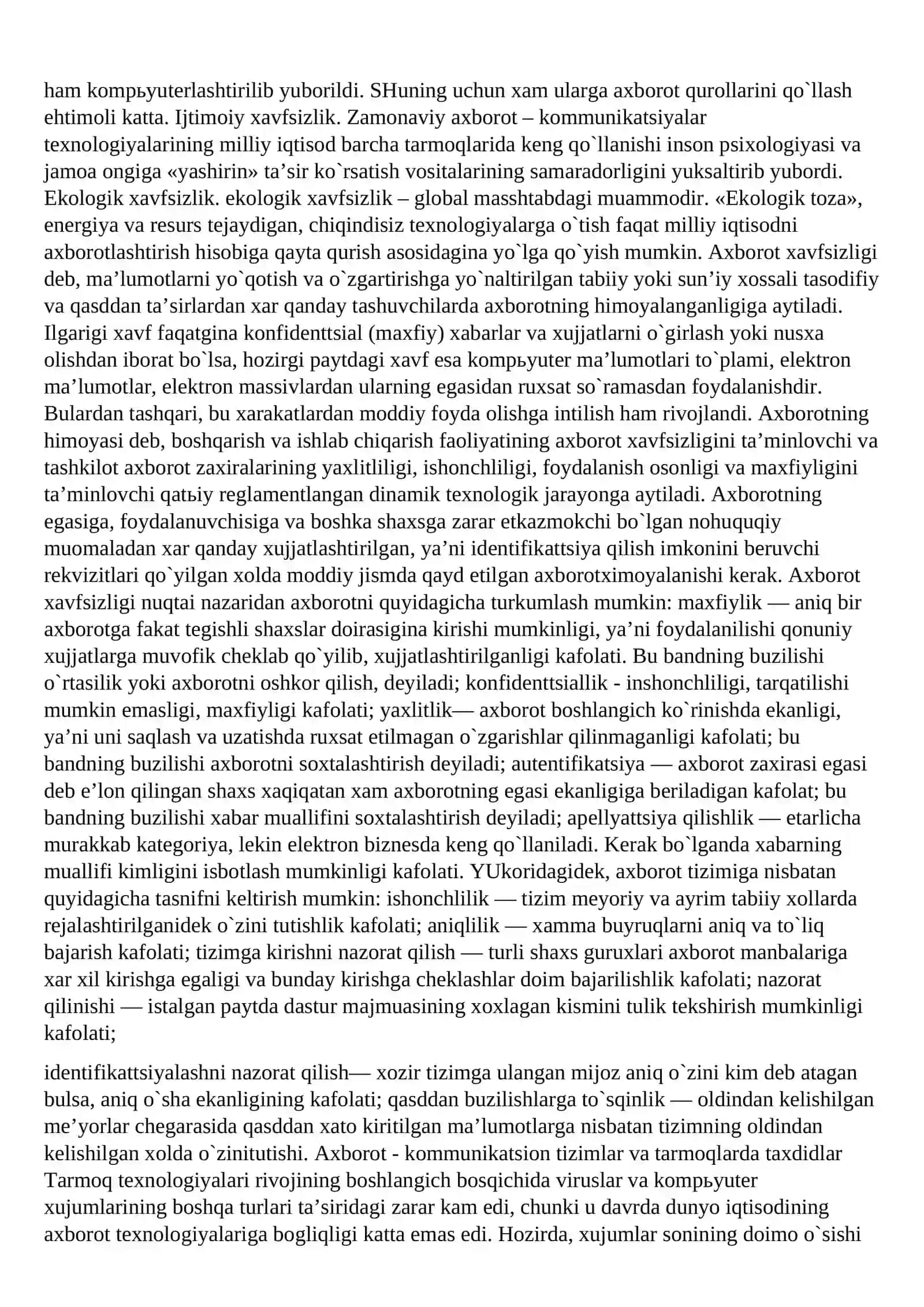 Axborotni ruxsatsiz foydalanishdan himoyalash 4