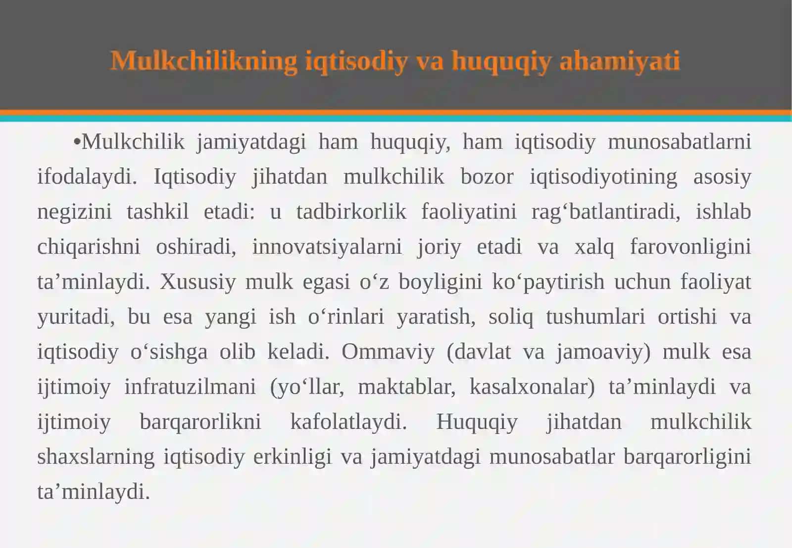 Mulkchilik asoslari 4