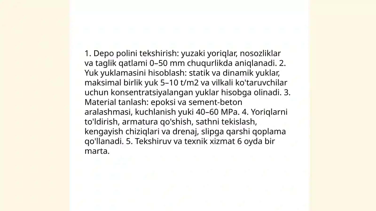Yopiq vagom deposini tamirlash 4