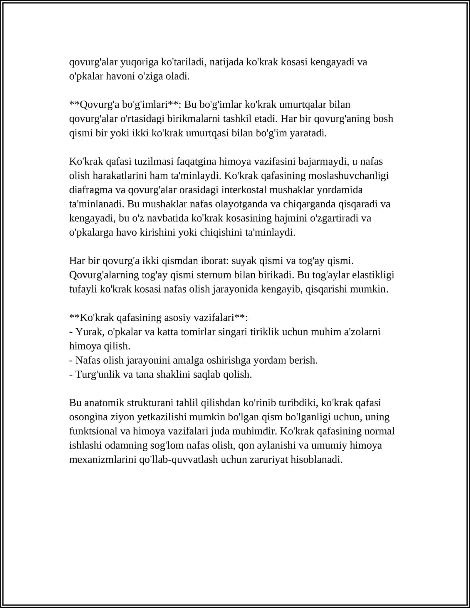 KO’KRAK QAFASI, QORIN BO’SHLIG’I VA KICHIK TOS A’ZOLARI TRAVMASI 4