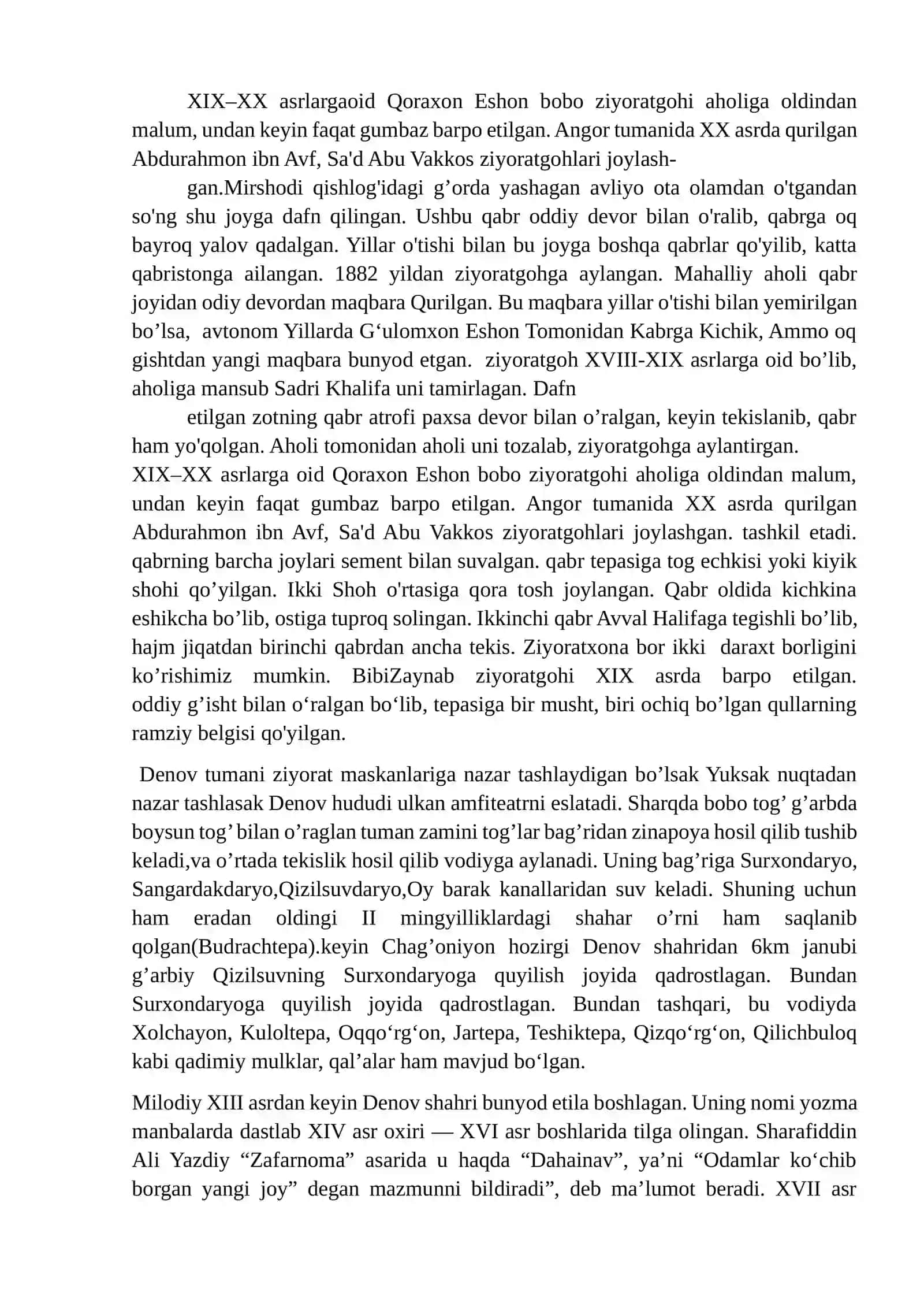 OLTINSOY-DENOV’’ZIYORATGOHLAR MASKANI 4