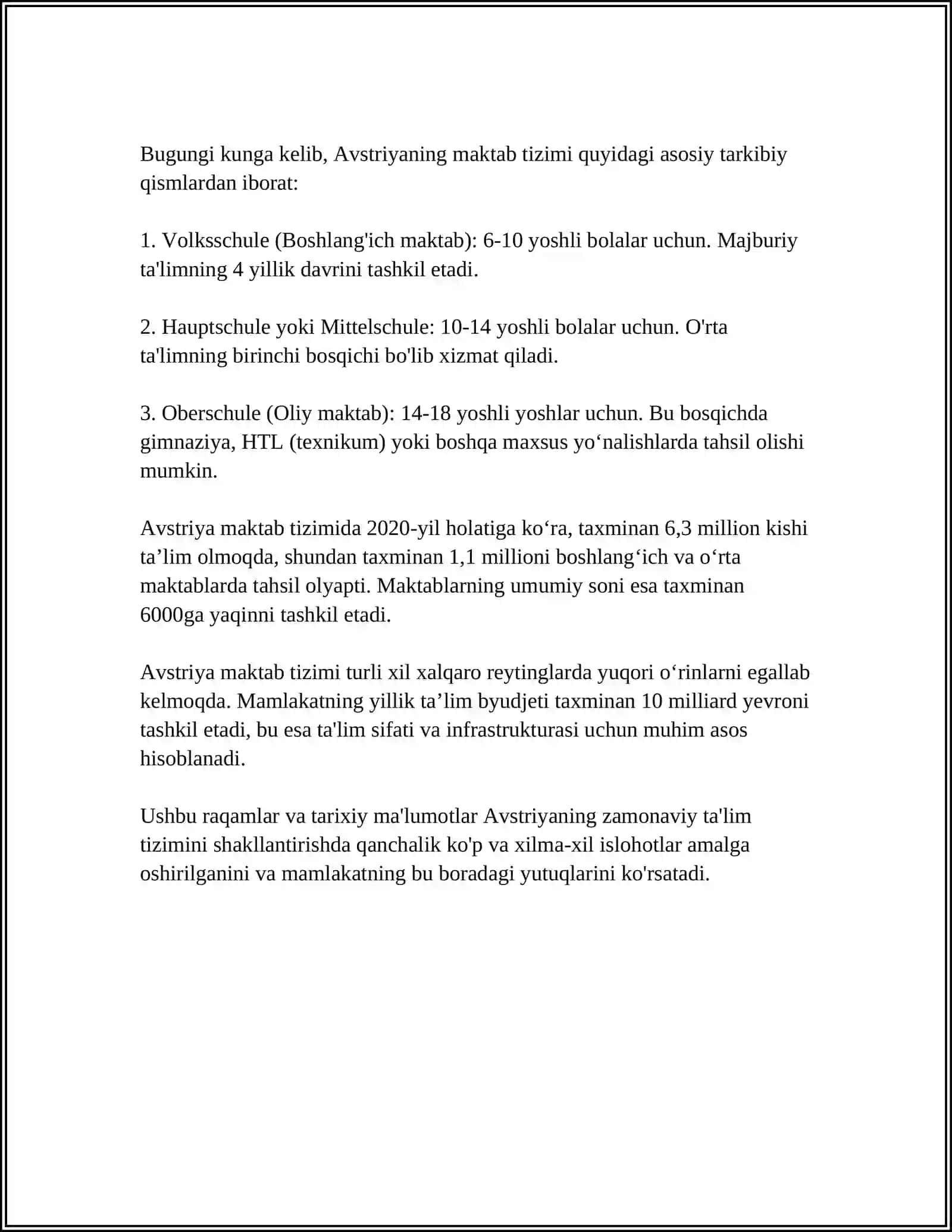 AVSTRIYA MAKTABLARI, UNING NAZARIYALARI VA USLUBLARINING SHART-SHAROITLARI 4