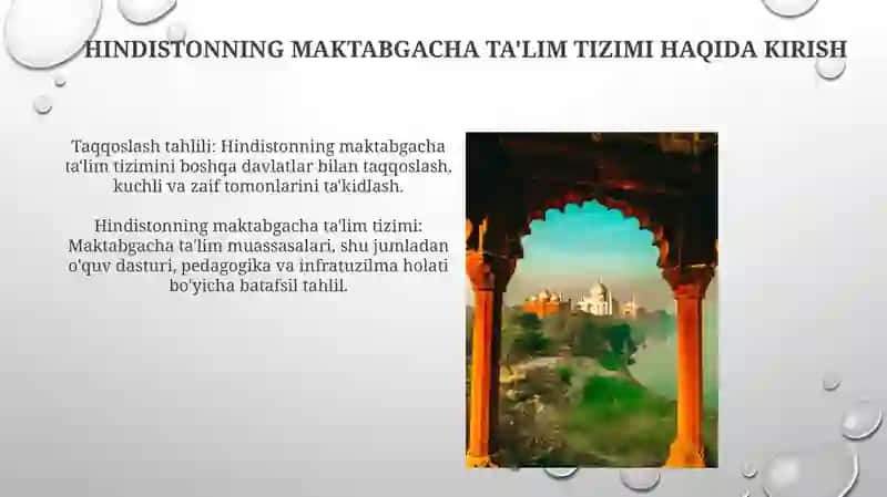 Hindiston maktabgacha taʼlim tizimi va qiyosiy tahlili 4