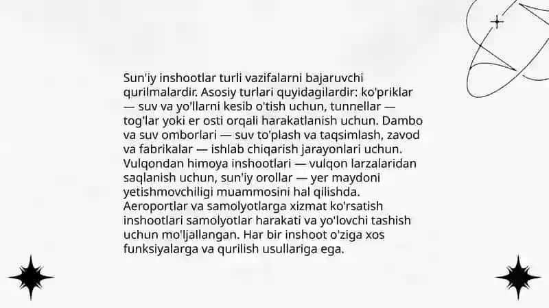 Avtomagistraldagi suniy inshoatlar 4