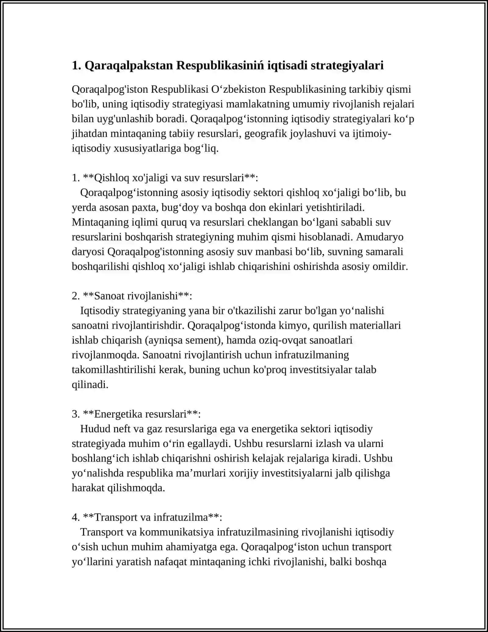 MA'MLEKETLIK UNIVERSITETI EKONOMIKA FAKULTETI FINANS KAFEDRASI 4