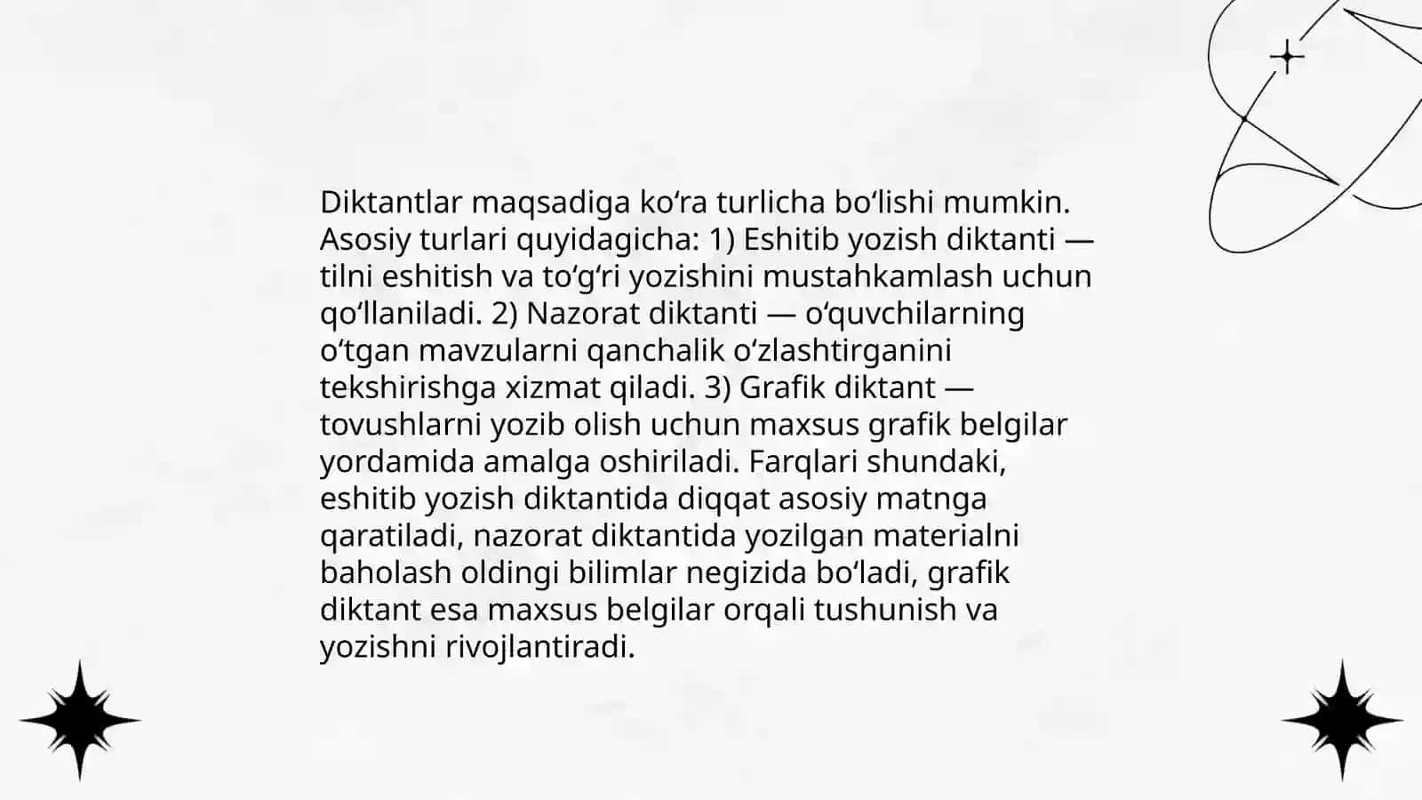 Boshlang'ich sinflarda talimiy diktant va uni tashkil etish 4