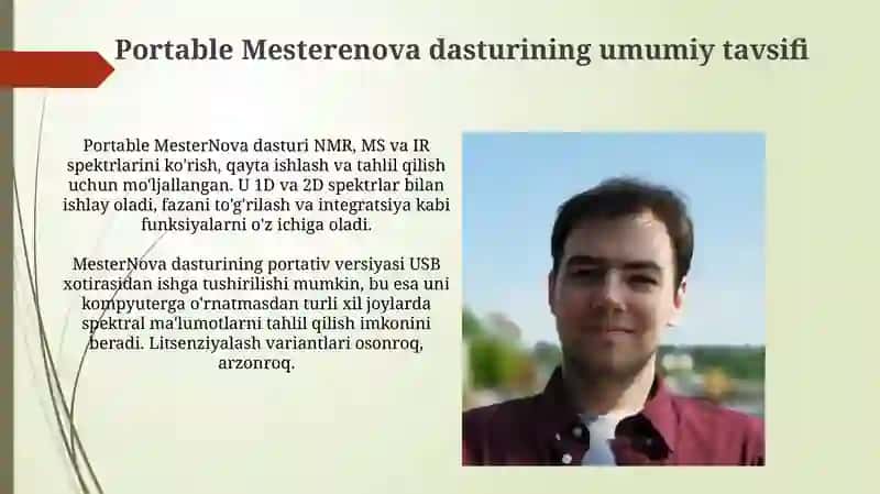 ChemOffice va Portable Mesterenova dasturlarining kimyoviy muammolarni yechishda qo'llanilishi 4