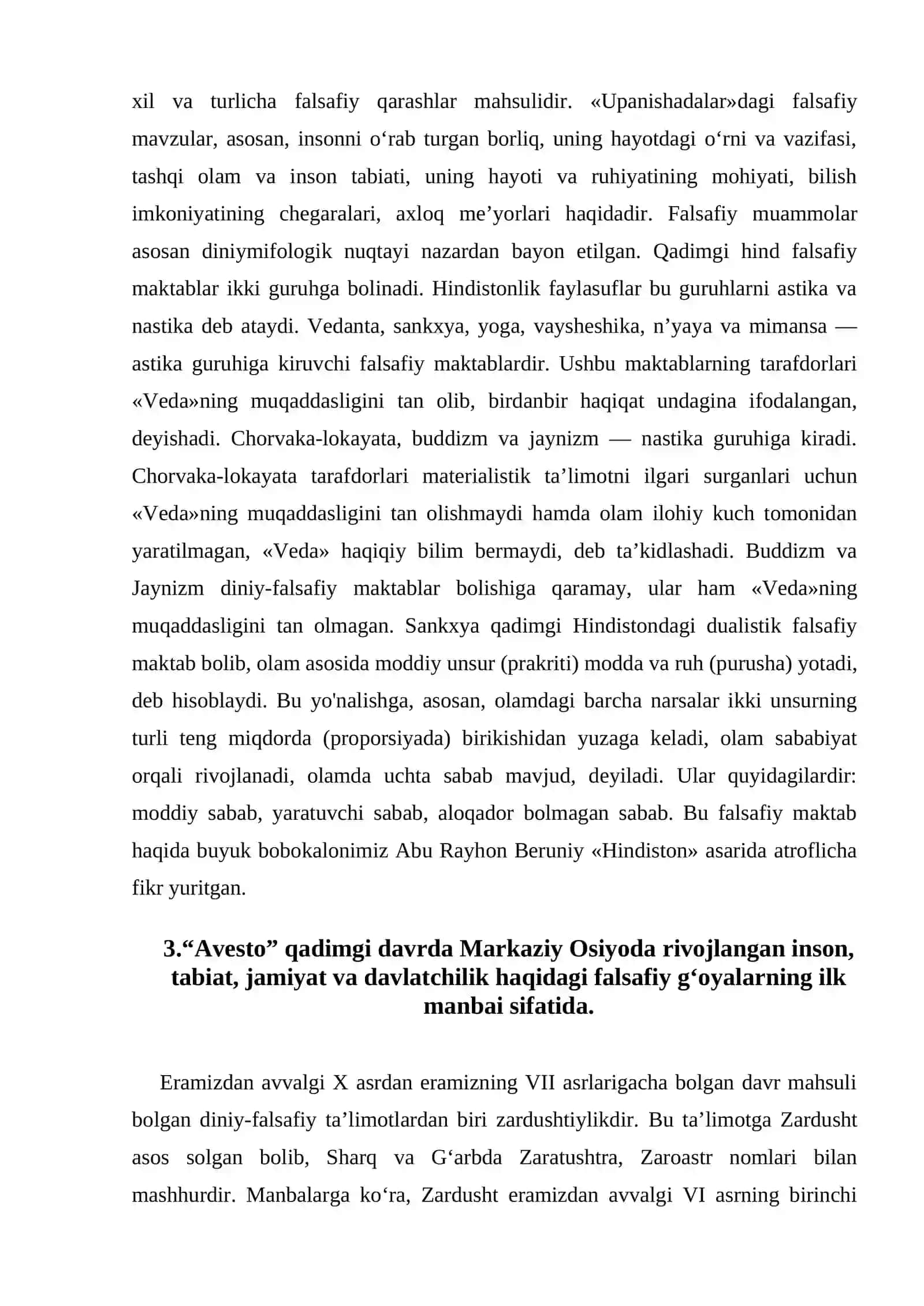 Falsafiy tafakkur taraqqiyot bosqichlari: Sharq falsafasi 4