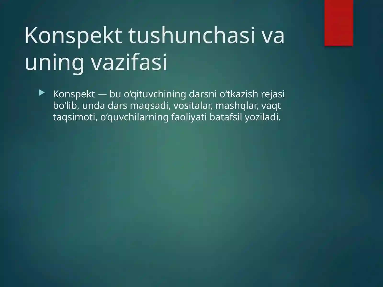 JISMONIY TARBIYA DARSINI KONSPEKTINI YOZISH METODIKASI 4