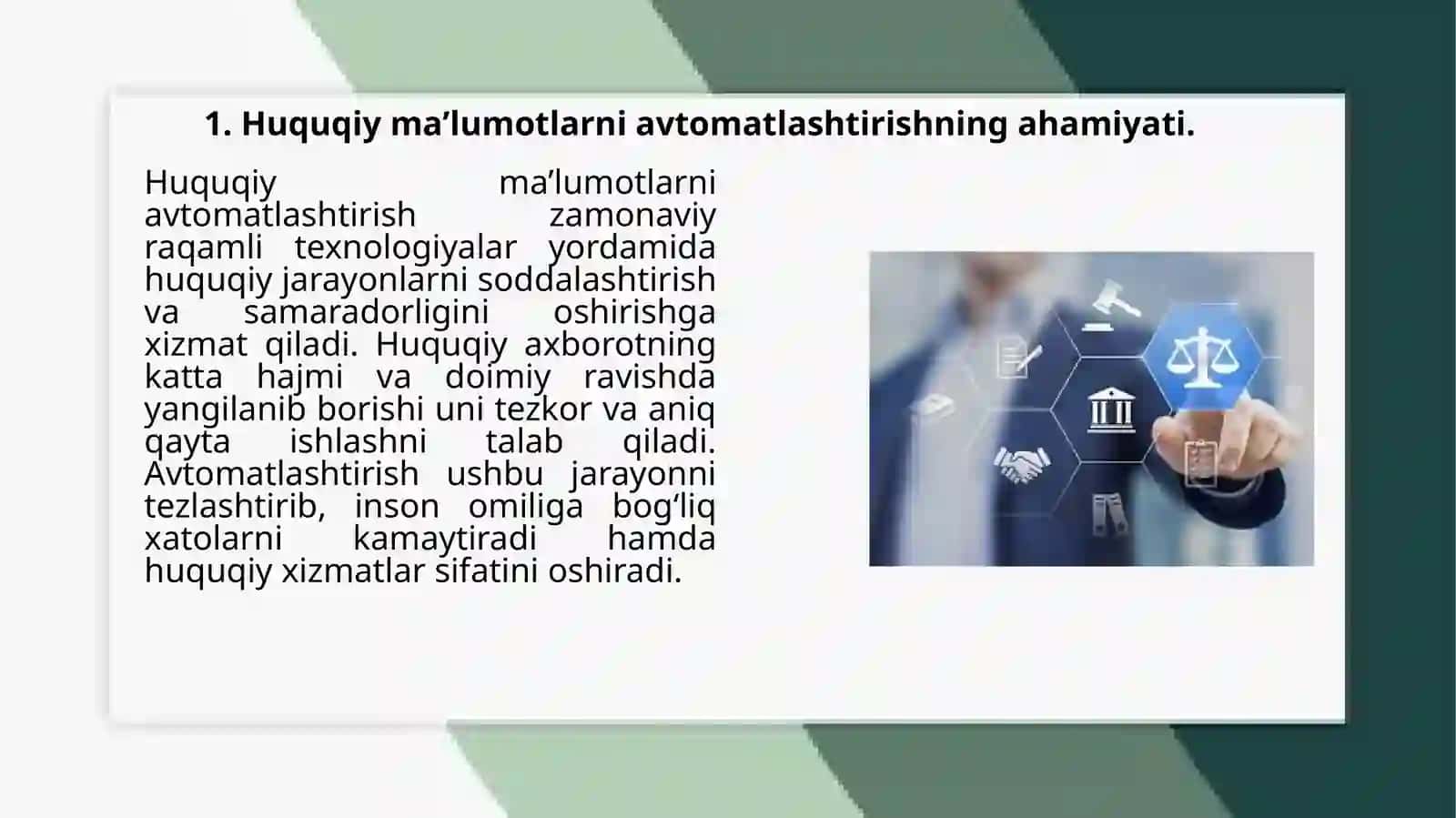 Huquqiyma’lumotlarniavtomatlashtirish 4