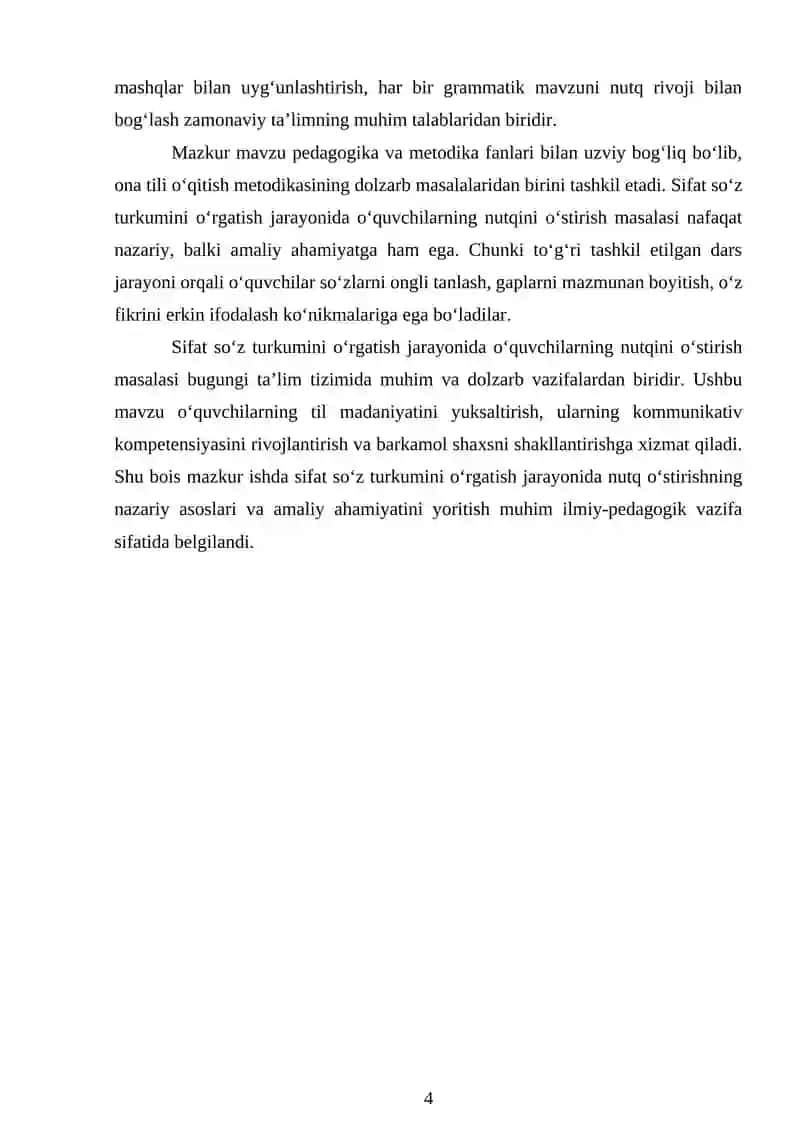 Sifat so‘z turkumini o‘rgatish 4