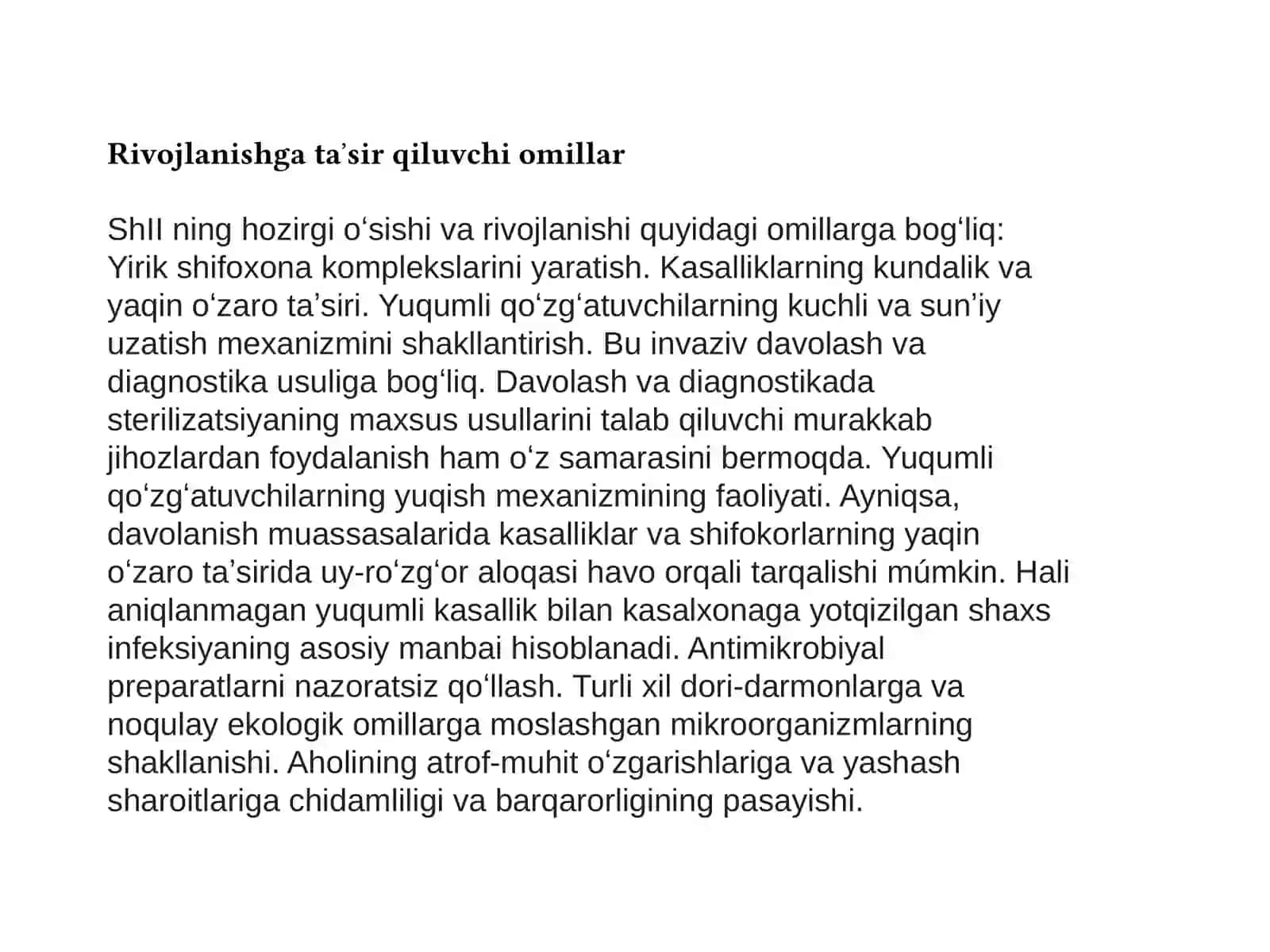 SHIFOXONA ICHKI INFEKSIYASI MUOLAJA XONASIGA QO'YILADIGAN TALABLAR 4