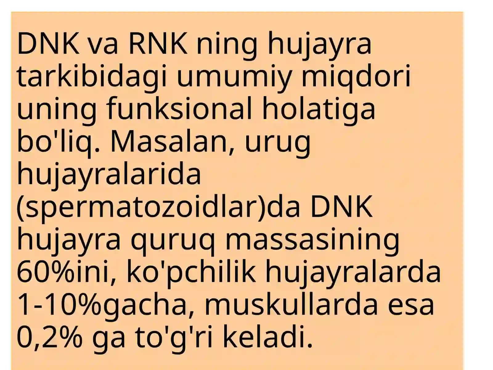 Ribonuklein kislotalar, mukopolisaxaridlar va ularning biologik ahamiyati. Biokimyoning zamonaviy metodlari. 4