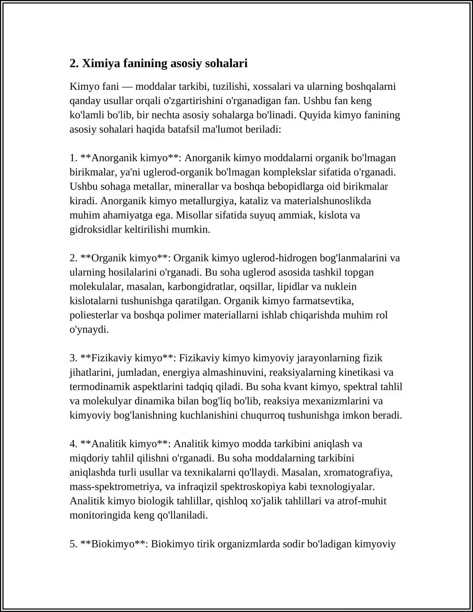 XIMIYA FANINING SANAT HAM XALIQ XOʻJALIGIDAGI AHMIYETI 4