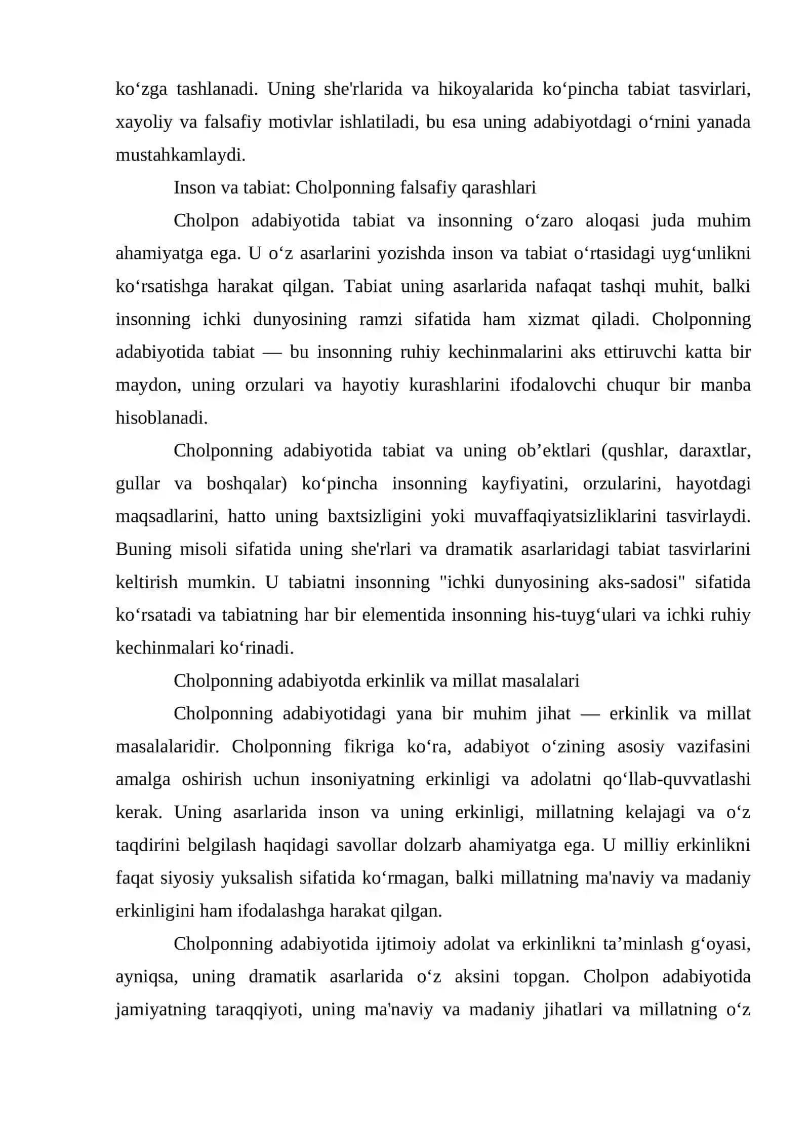 Cho’lponning adabiy-estetik qushlari va “Adabiyot nadur” maqolasi 4