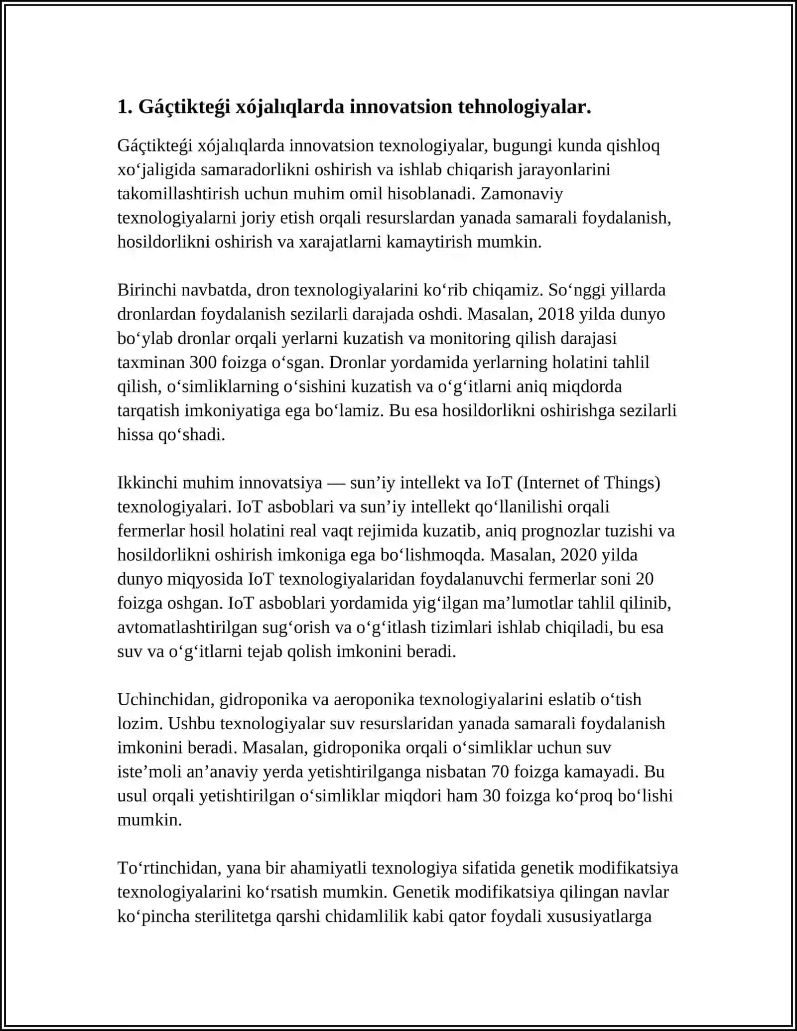 GÁREZSIZLIK JILLARINDA AWIL XOJALIĢI HÁM SANAAT TARAWINDAĢI ÓZGERISLER 4