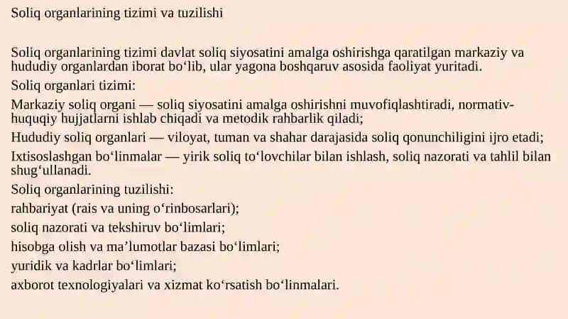 Soliq organlarining huquq va majburiyatlari 4