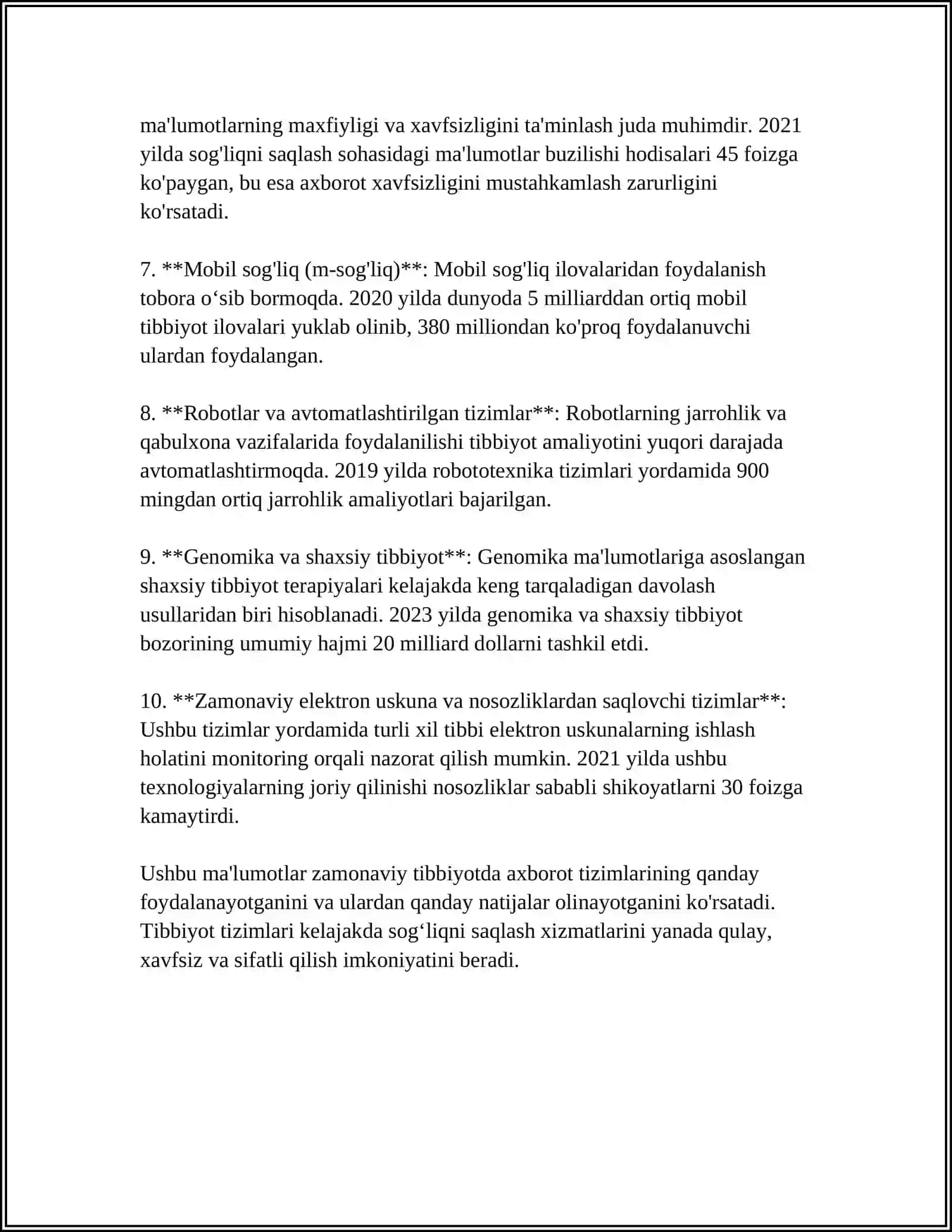 TIBBIYOTDA AXBOROT KOMMUNIKATSIYA TEXNOLOGIYALARI 4