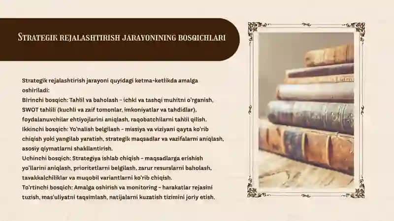 Kutubxona strategik boshqaruvi va rivojlanish rejalashtirish jarayoni 4