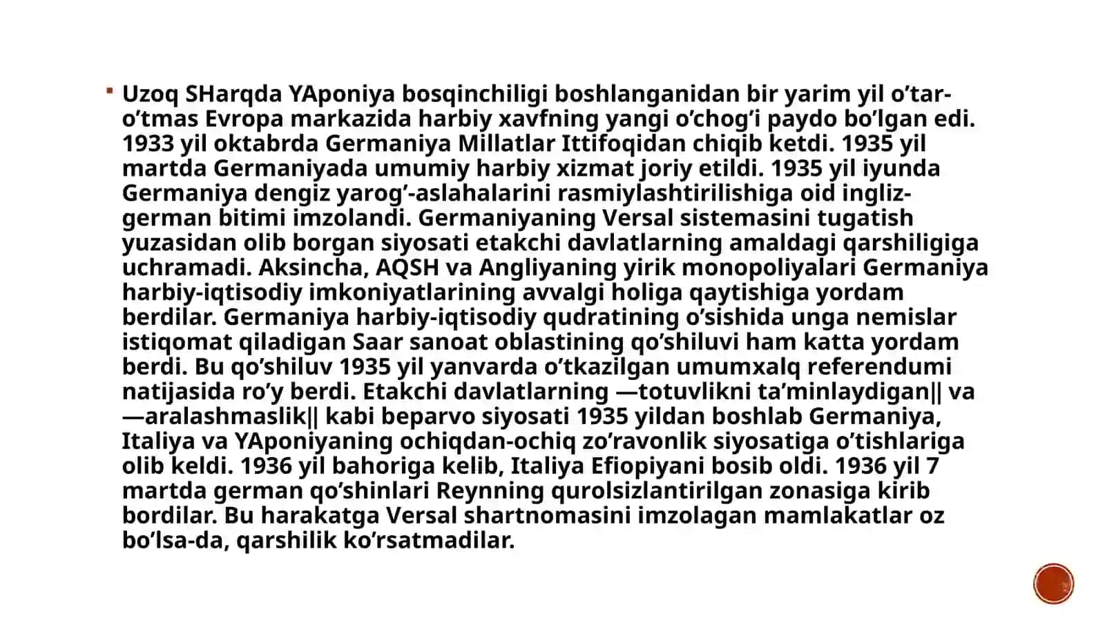 XX asr oxiri XXI asr boshida xalqaro munosabatlar va diplomatiya,global muammolar va yangi tahdidlar 4