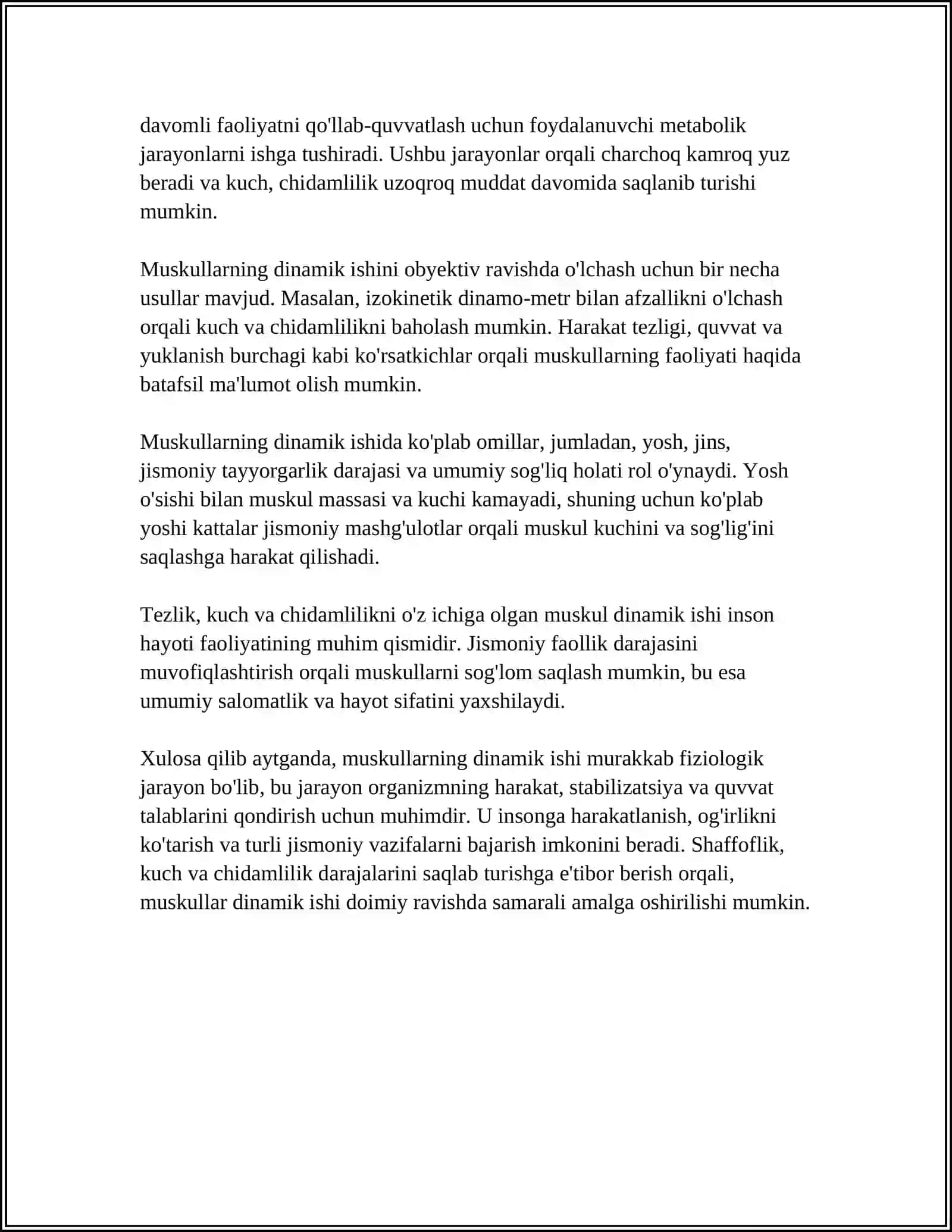 MUSKULLARNING DINAMIK VA STATIK ISHI 4