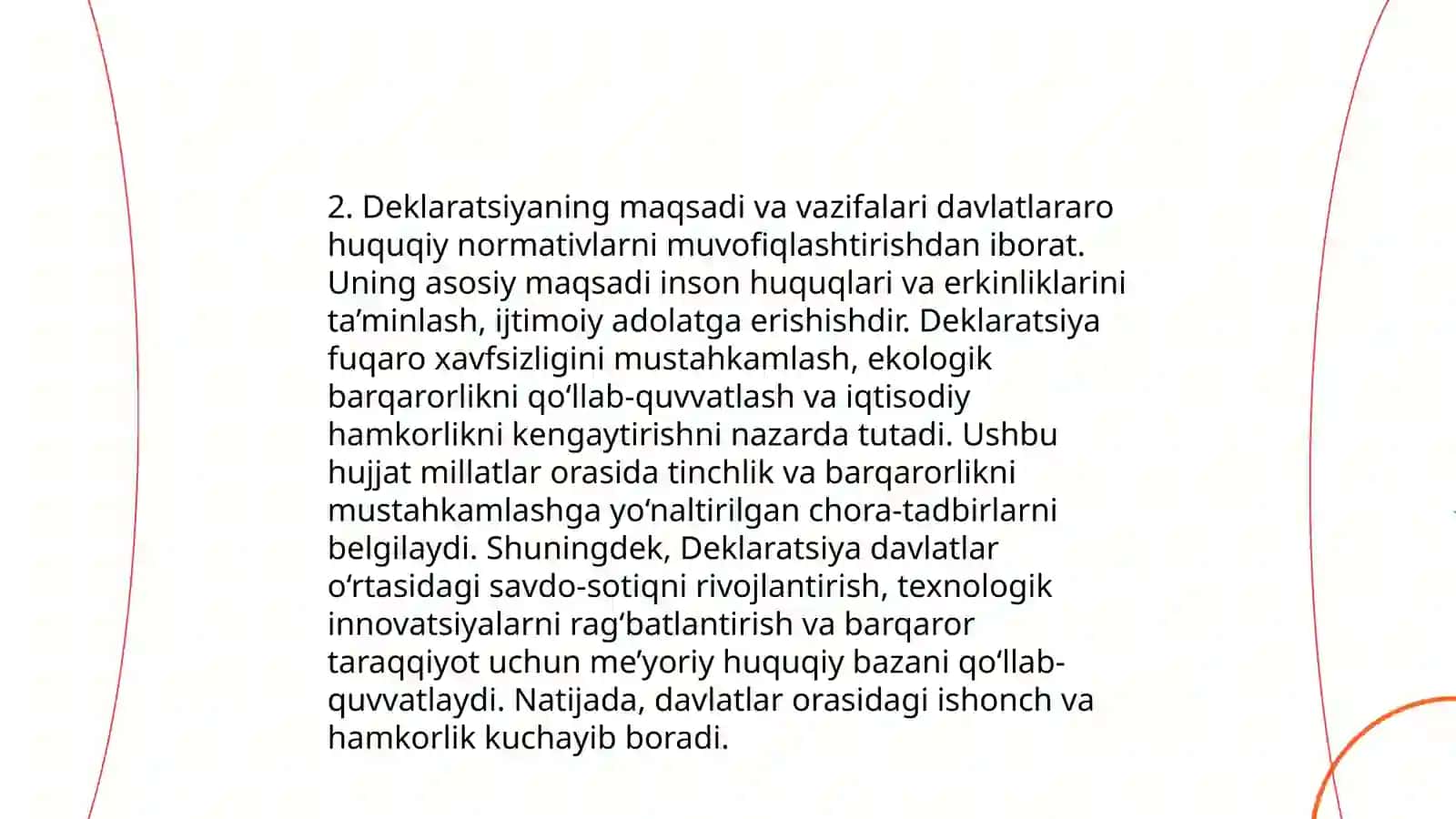 Qohira deklaratsiyasi tarixi va mazmuni borasida tahliliy maqola tayyorlash 4