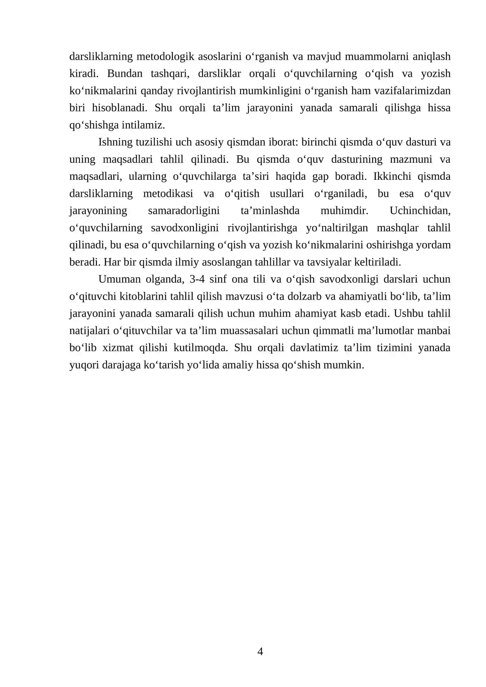 3-4 sinf Ona tili va oʻqish savodxonligi darslari o'qituvchi kitobini tahlil qilish 4