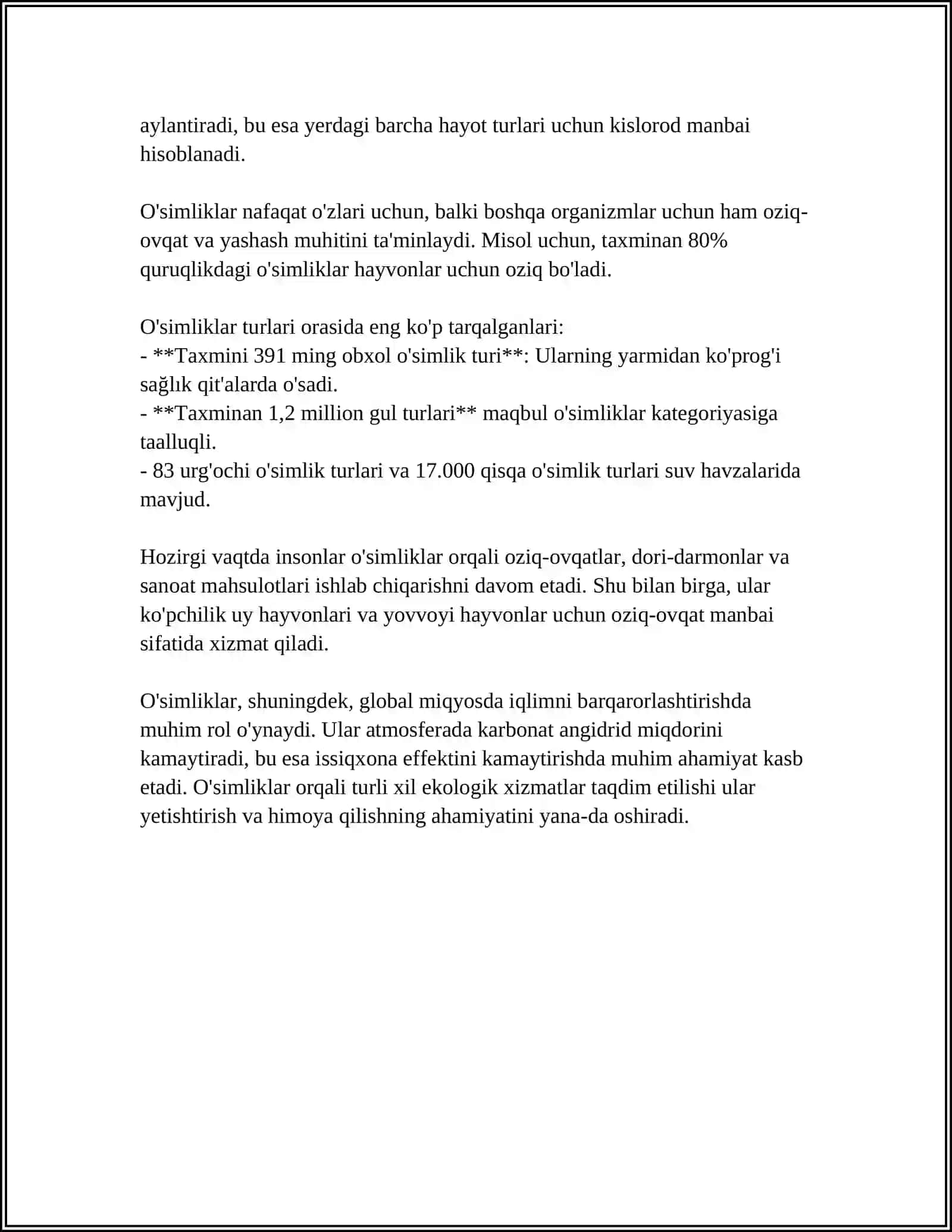 O'SIMLIKLAR HAQIDA 4
