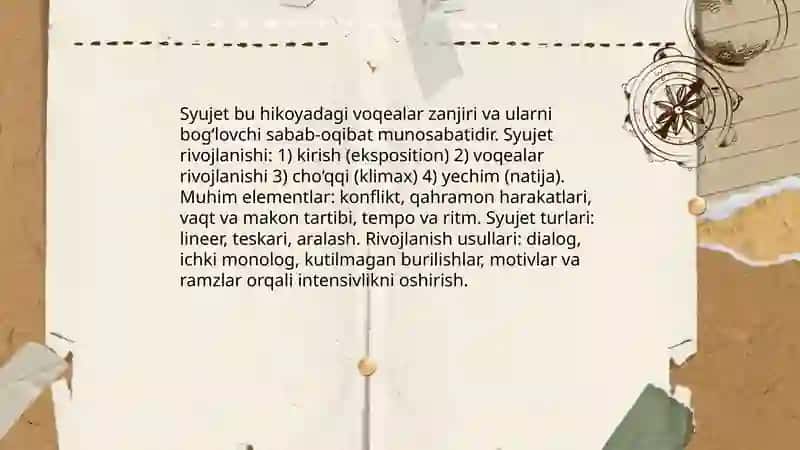 Hikoya matni tahlili - Shokirova Zahro 4