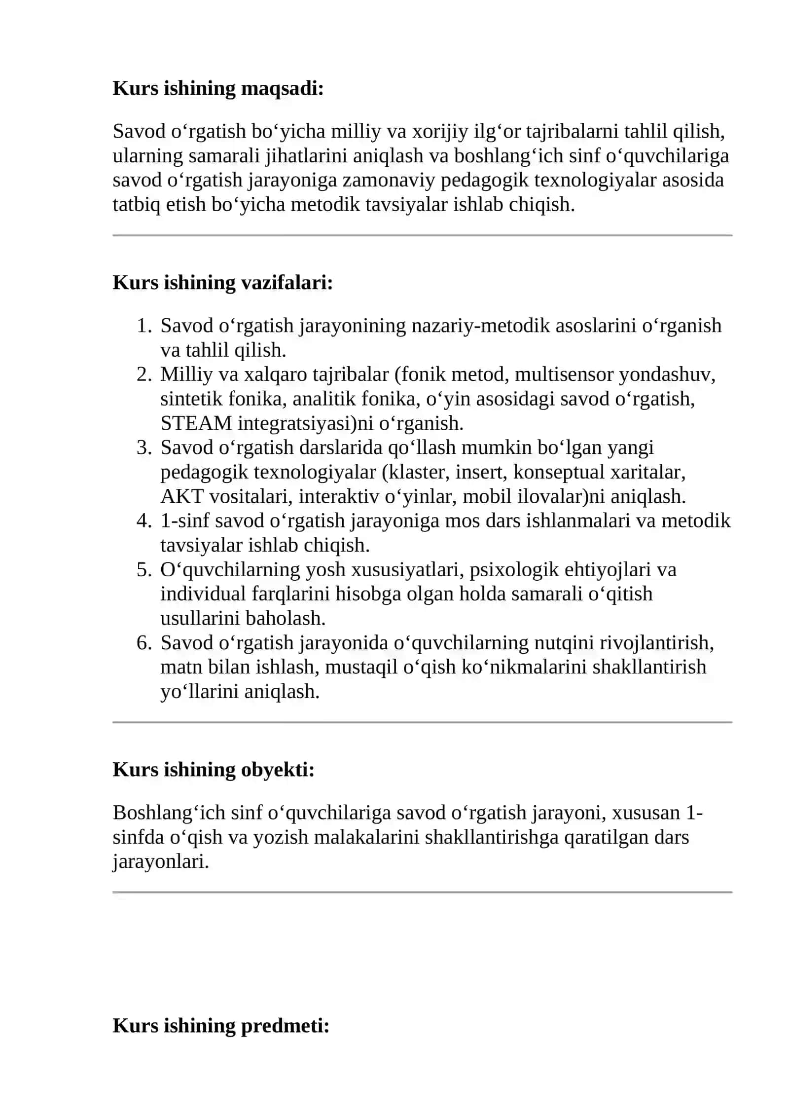 Savod o‘rgatish tajribalarini tadbiq etish 4