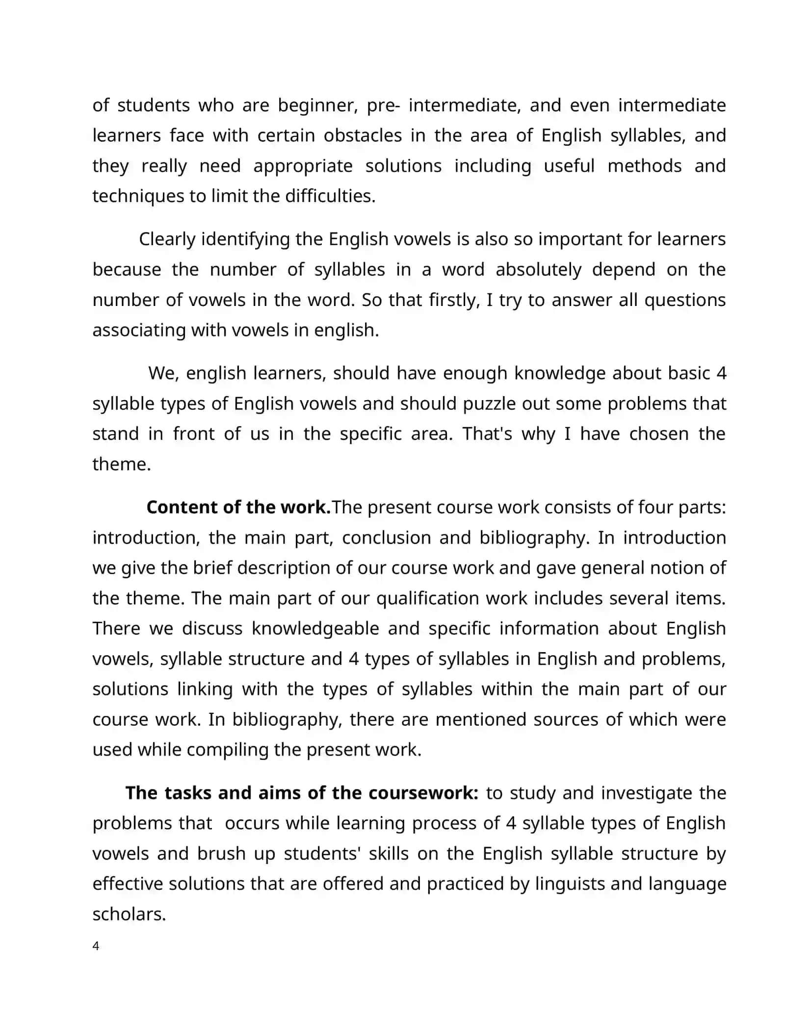 Problems and their solutions of 4 syllable types of English vowels 4
