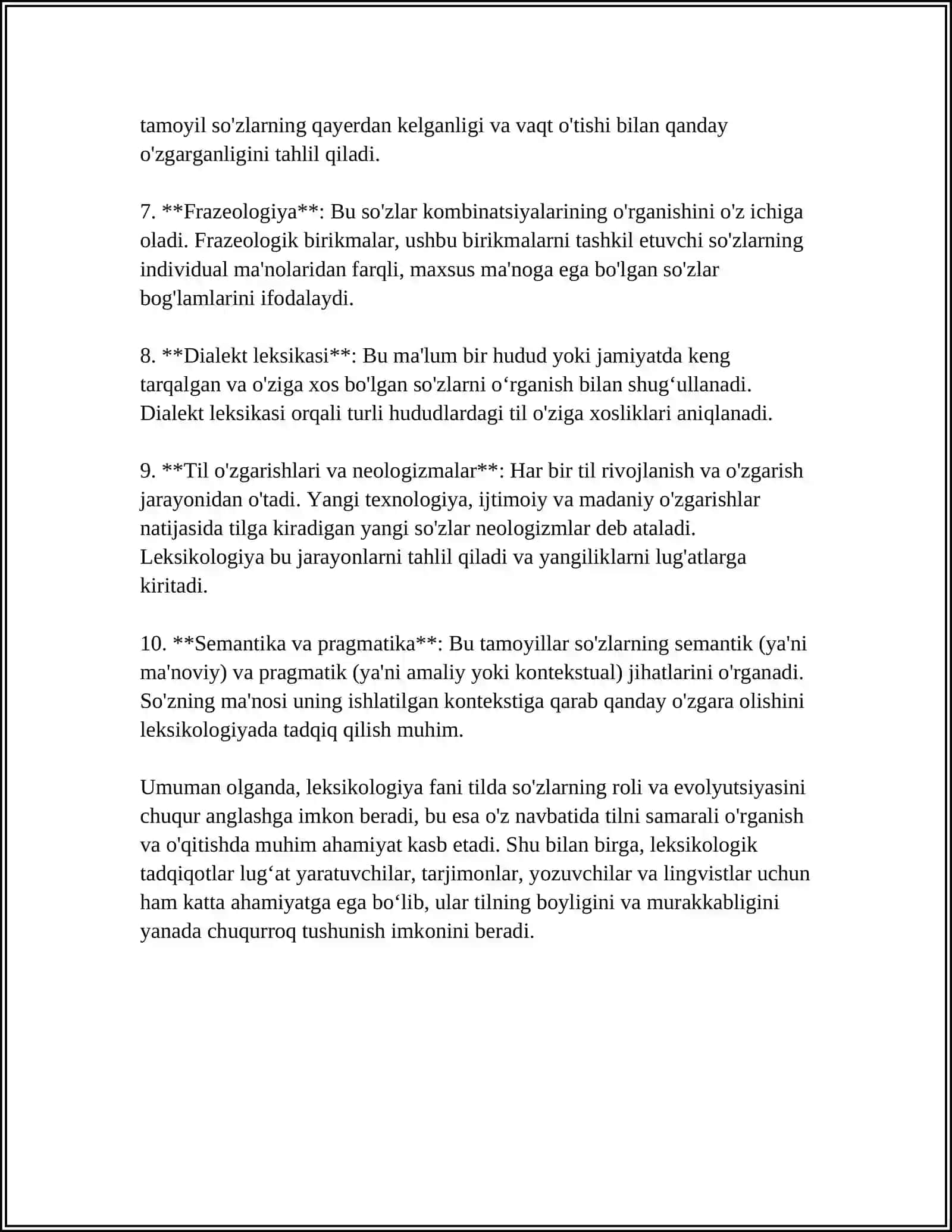 TA'LIM BOSQICHLARIDA LEKSIKOLOGIYANI O'QITISHNI LOYIHALASHTIRISH 4