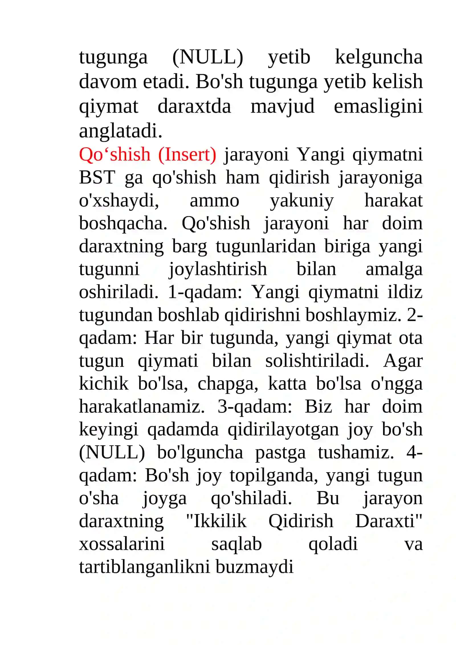 Ikkilik Qidiruv Daraxti 4