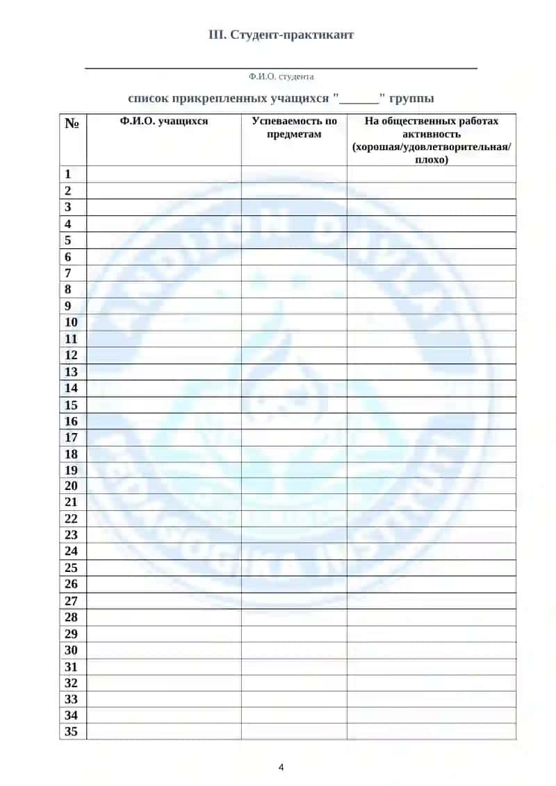 ДНЕВНИК КВАЛИФИКАЦИОННОЙ УЧЕБНОЙ ПРАКТИКИ 4