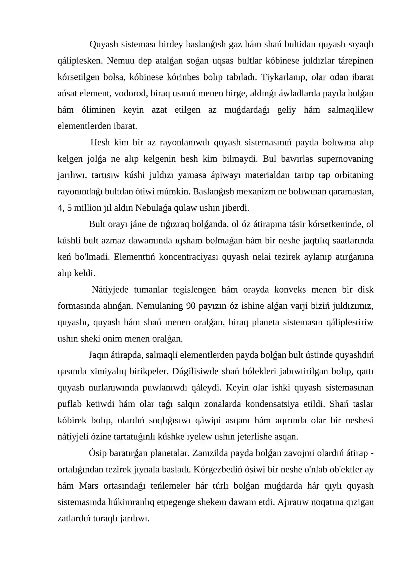 Jerdiń payda bolıwı 4