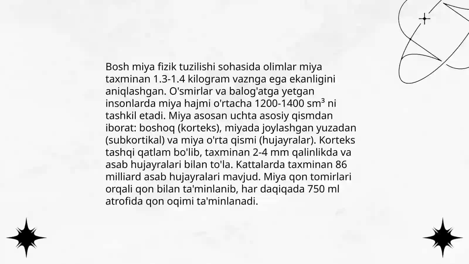 Bosh miya turli bo'limlari faoliyatini o'rganish 4
