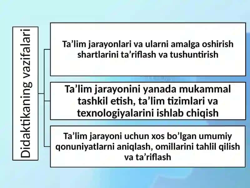 Didaktika –ta’lim nazariyasi sifatida. O’qitish tamoyillari metodlari va uni tashkil etish shakllari 4