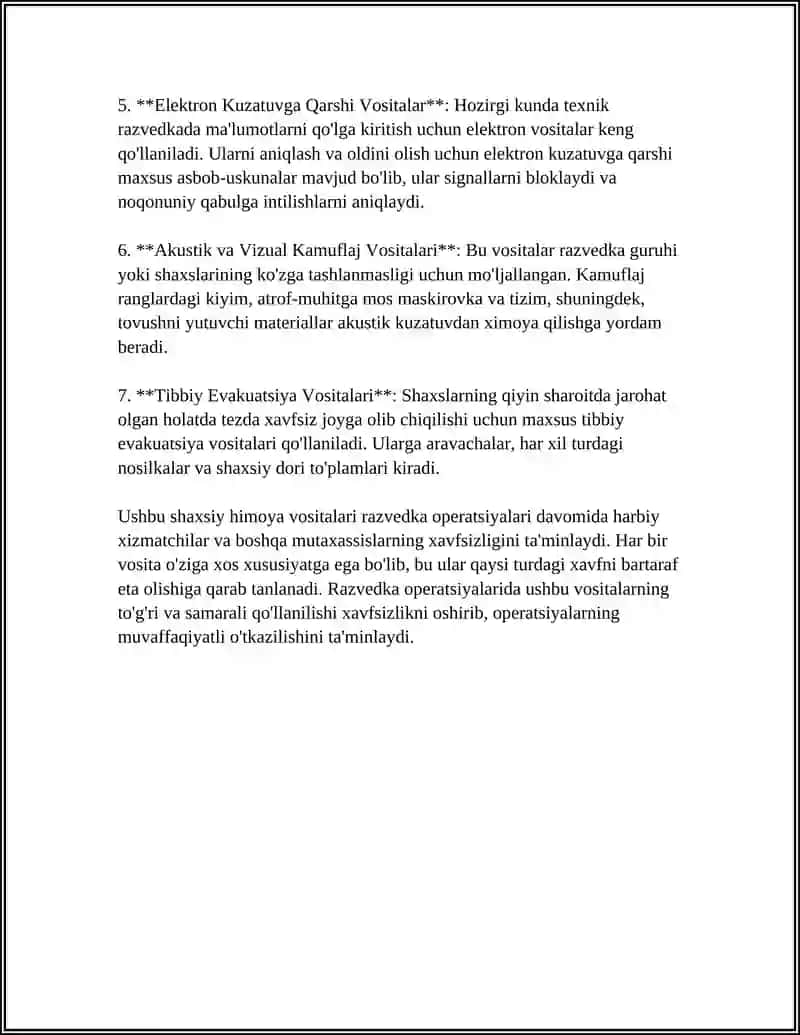 TEXNIK RAZVEDKANING HIMOYALANUVCHI TURLARI 4