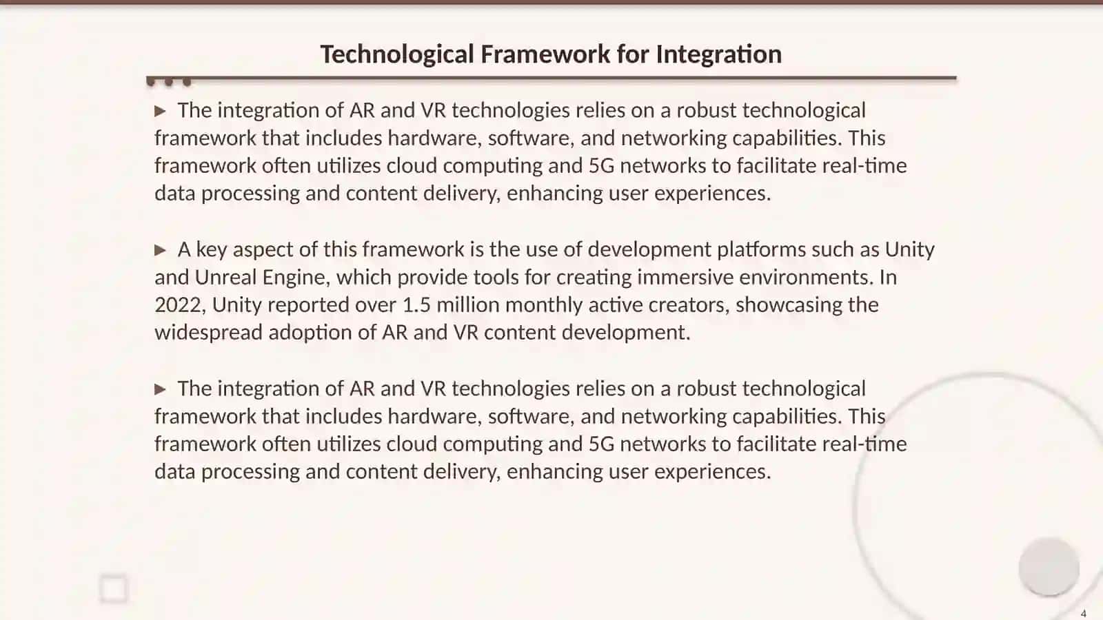AR and VR content integration 4